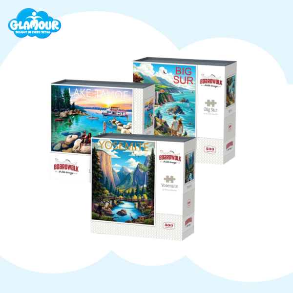 Boardwalk Jigsaw Puzzles, Assorted 500 & 1000 Piece, 3-pack