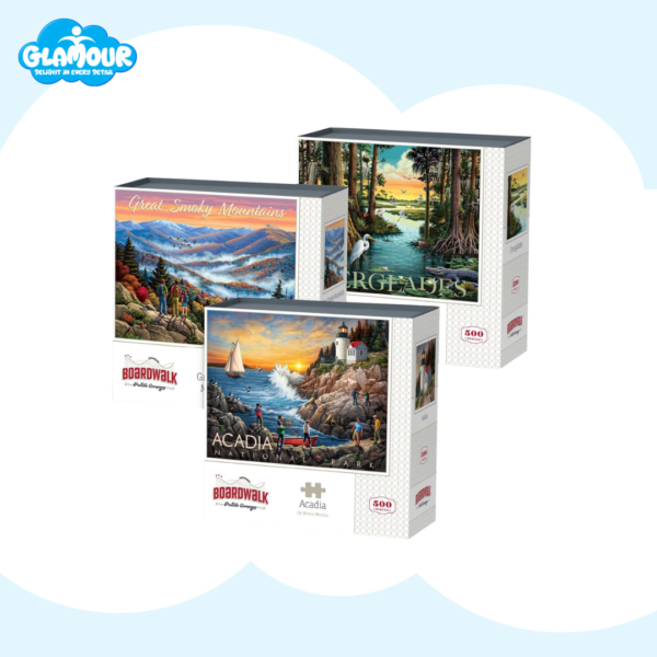 Boardwalk Jigsaw Puzzles, Assorted 500 & 1000 Piece, 3-pack - Image 2