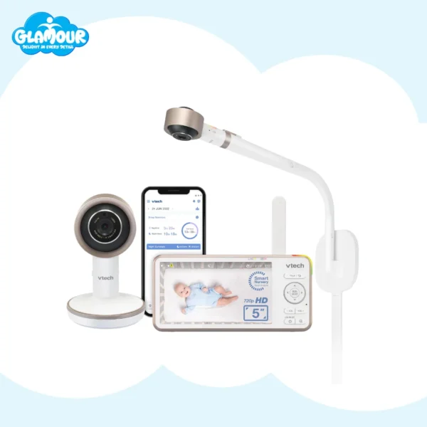 VTech V-Care Smart Video Baby Monitor with Over-the-Crib Floor Stand – 1080p HD Camera & WiFi App Control