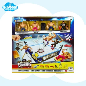 WWE Knuckle Crunchers Mini Mayhem Ring Bundle